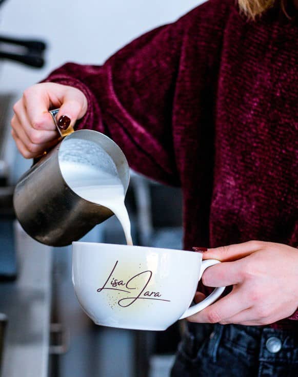 Lisa Jara Logo on Coffee Mug