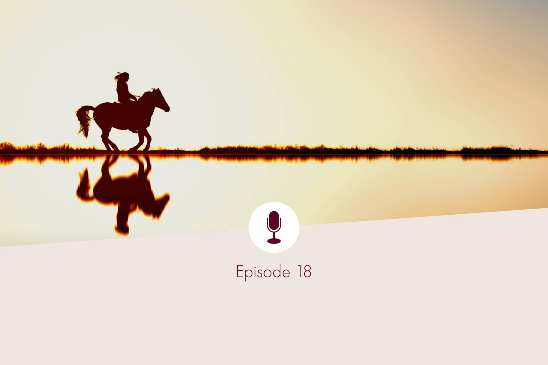 Picture of a person riding a horse in the sunset